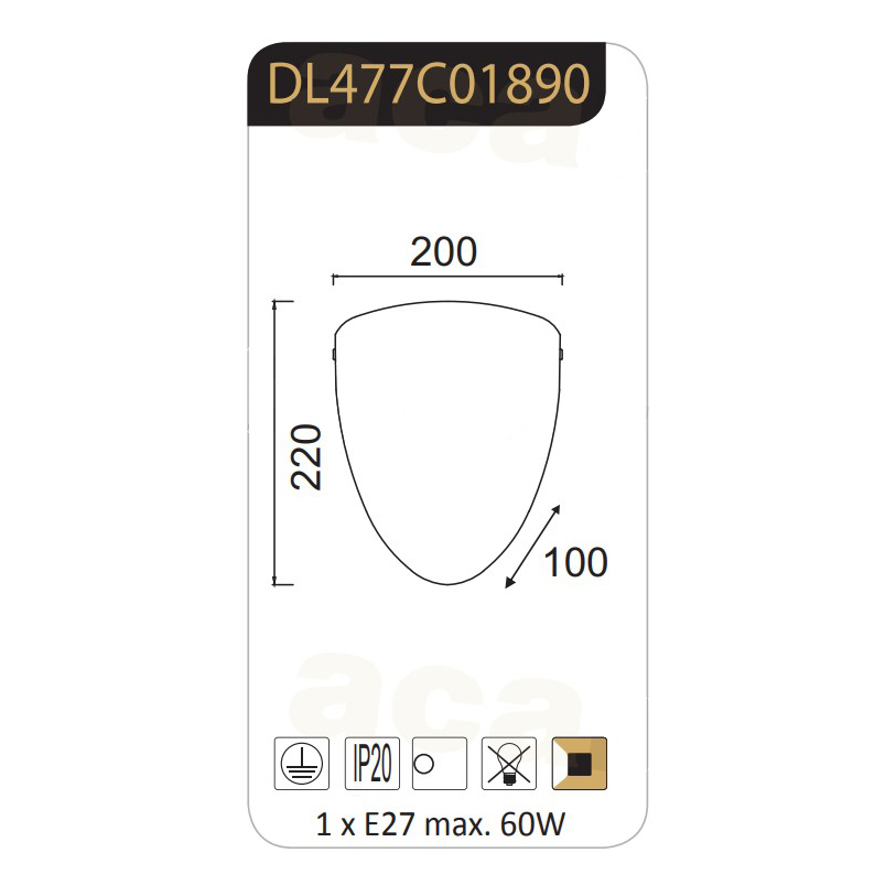 Απλίκα Τοίχου Aca Turtle Dl477C White Home Φωτιστικά Spitishop