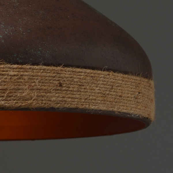 Φωτιστικό Οροφής Μονόφωτο Aca Cottage KS182630RR Rust