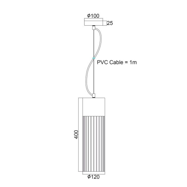 Φωτιστικό Οροφής Μονόφωτο Aca Loren KS178412RB Black Mat/Cement