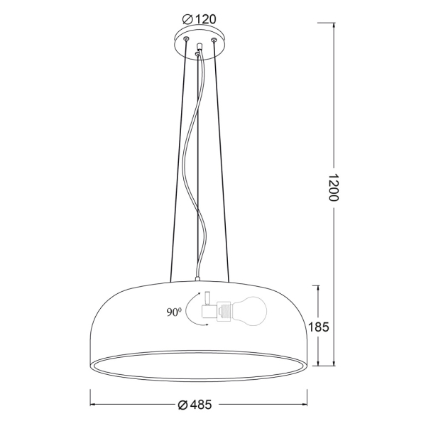 Φωτιστικό Οροφής Τρίφωτο Aca Salon OD5390MB Black