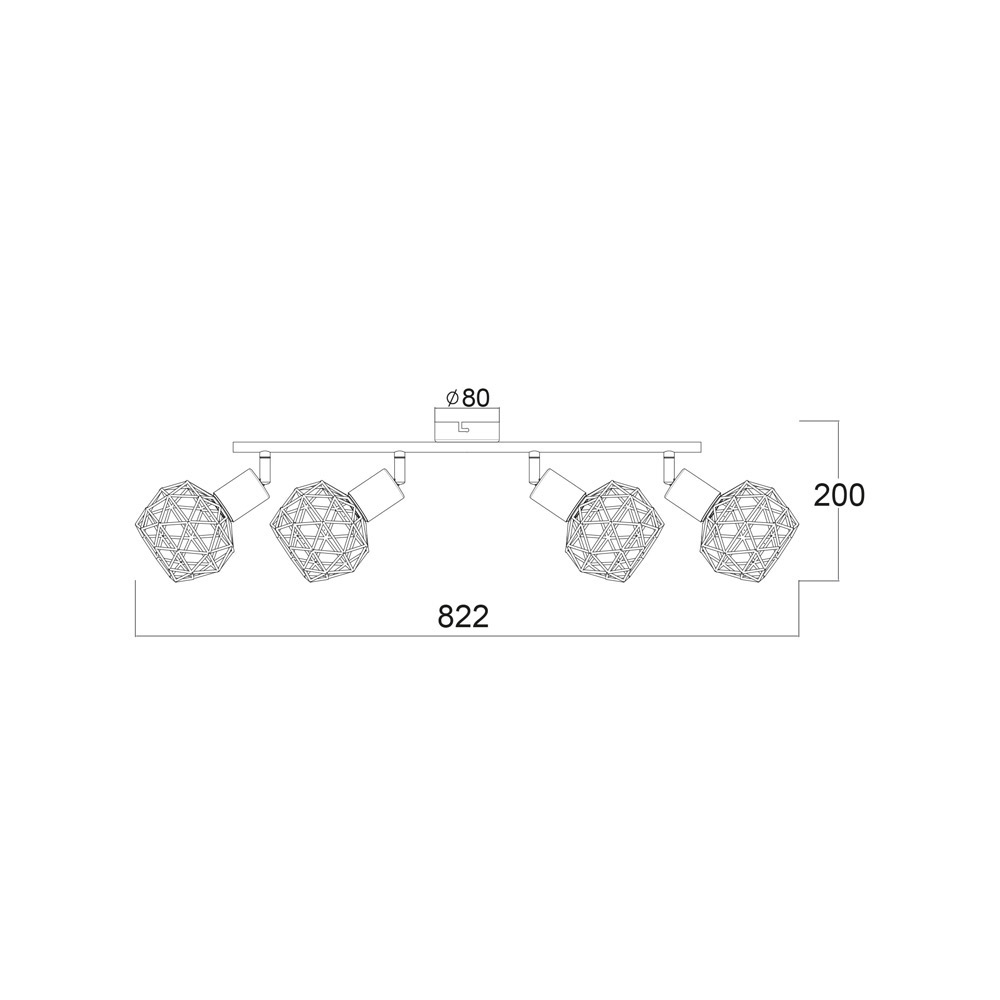 Σποτ Πολύφωτο Aca Aladdin Mc15614C Copper Home Φωτιστικά Οροφής - Τοίχου Spitishop