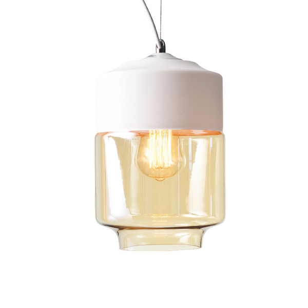 Φωτιστικό Οροφής Μονόφωτο Aca OYD10143B1WHAM White Matt/Amber