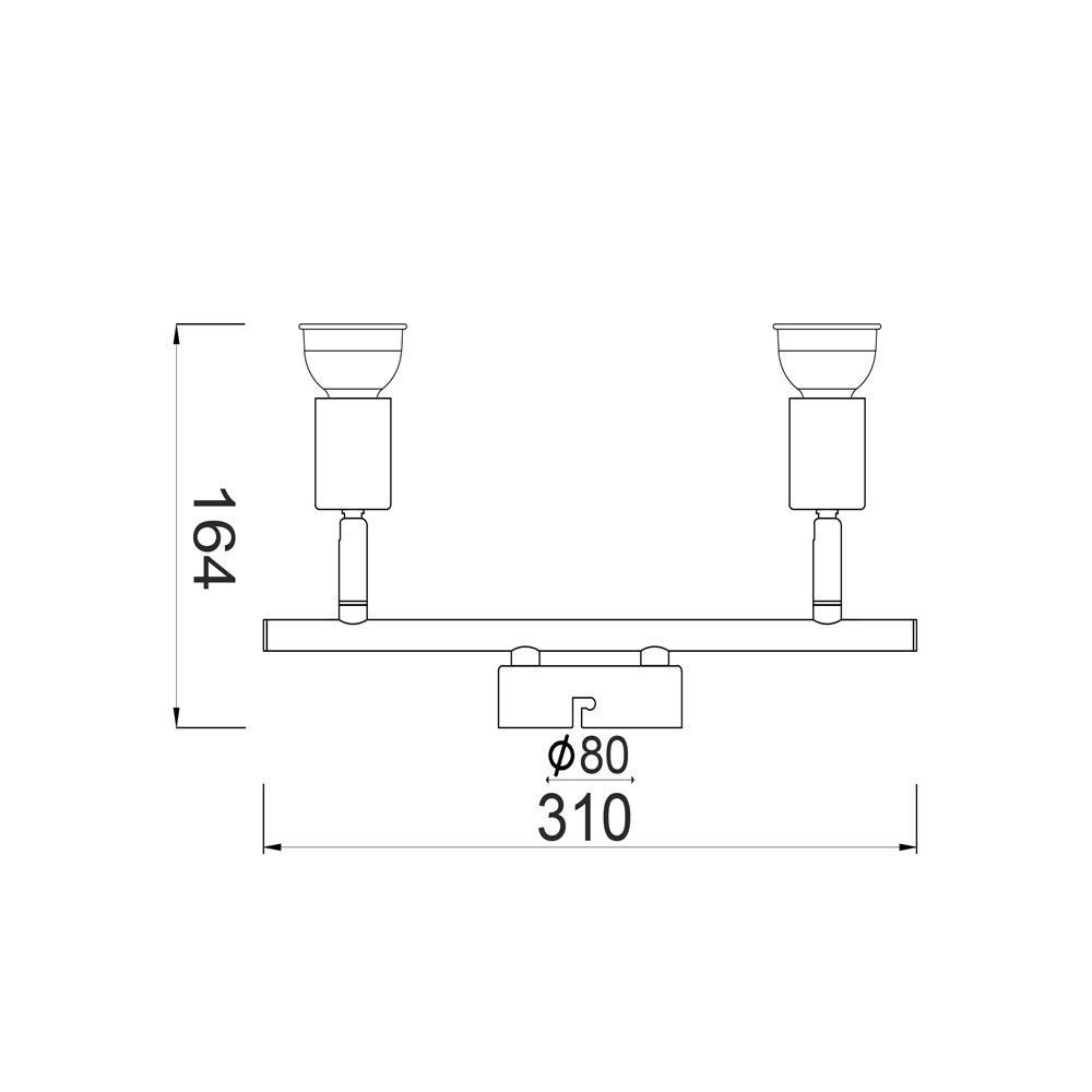 Σποτ Δίφωτο Aca Trinity Mc634Wh2 White Matt Home Φωτιστικά Οροφής - Τοίχου Spitishop