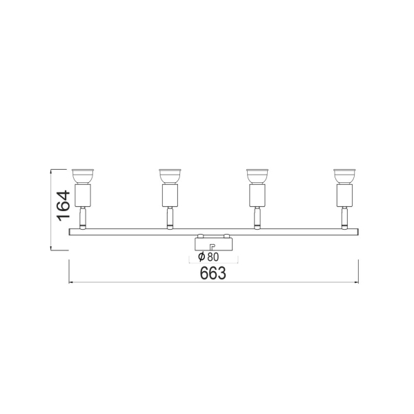 Σποτ Πολύφωτο Aca Trinity MC634WH4 White Matt