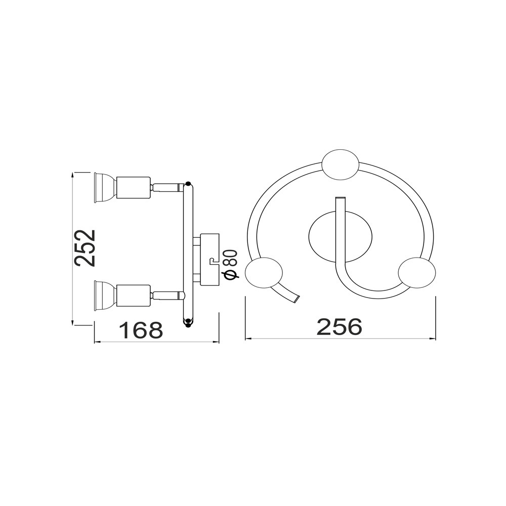 Σποτ Τρίφωτο Aca Trinity Mc634Bk3G Black Matt Home Φωτιστικά Οροφής - Τοίχου Spitishop