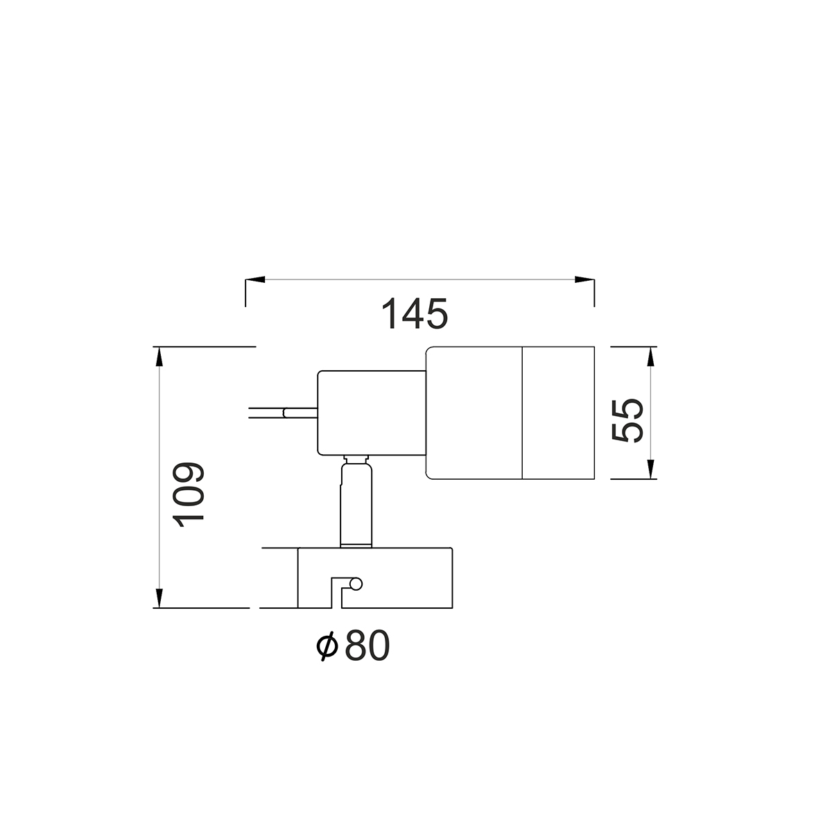 Σποτ Μονόφωτο Aca Platinum Mc6561 Chrome Home Φωτιστικά Οροφής - Τοίχου Spitishop