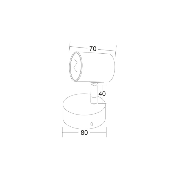 Σποτ Μονόφωτο Aca Orfeas SUH1891PB Black Matt