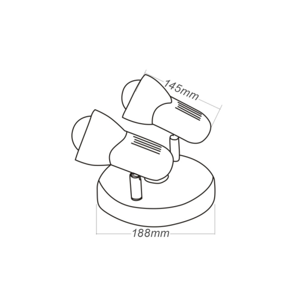 Σποτ Δίφωτο Aca SMU632PW White