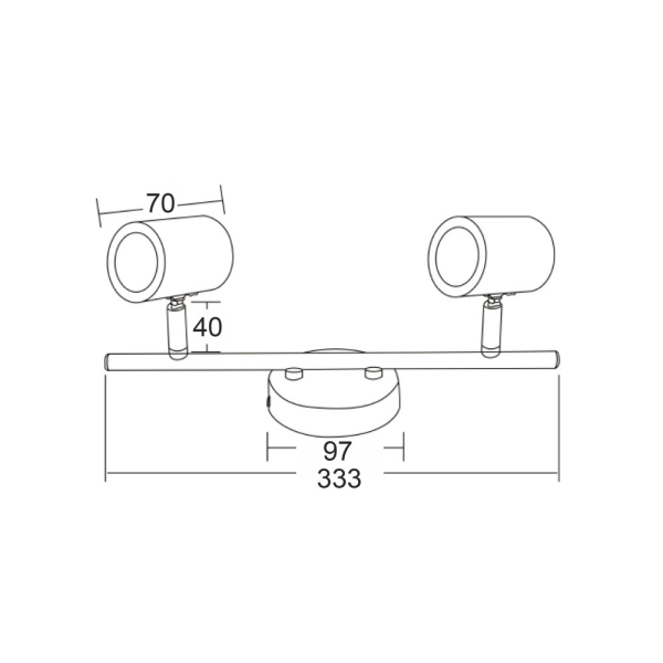 Σποτ Δίφωτο Aca Orfeas SUH1892TW White Matt