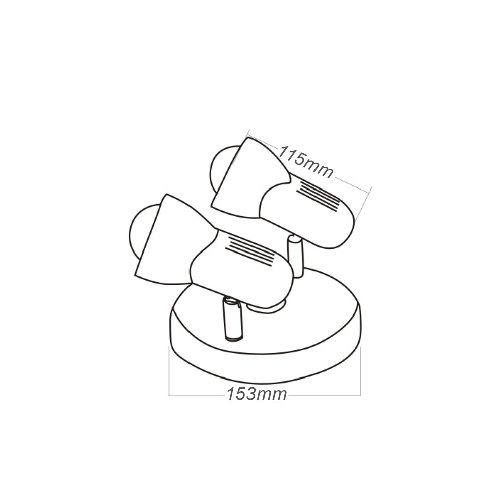 Σποτ Δίφωτο Aca Smu502Pnm Nickel Matt Home Φωτιστικά Οροφής - Τοίχου Spitishop