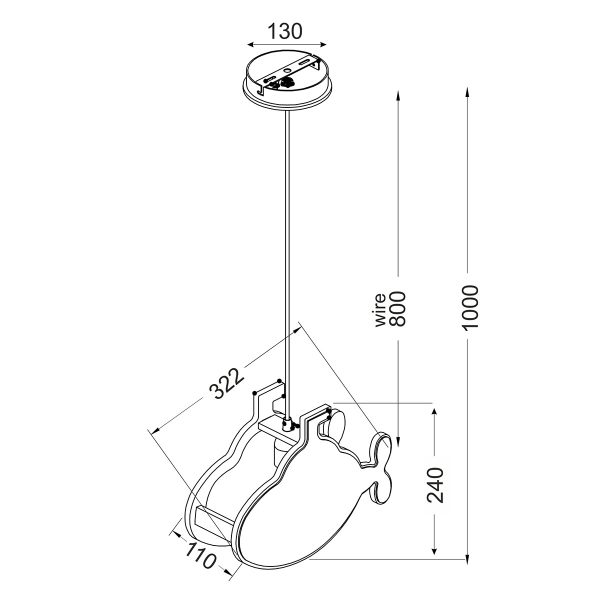 Παιδικό Φωτιστικό Οροφής Μονόφωτο Aca MD130171B Multi