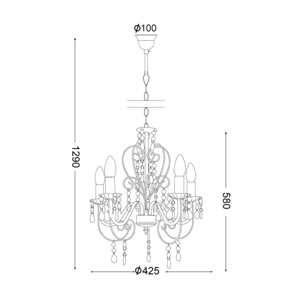 Πολυέλαιος Οροφής Aca Dumas SF63185 Chrome