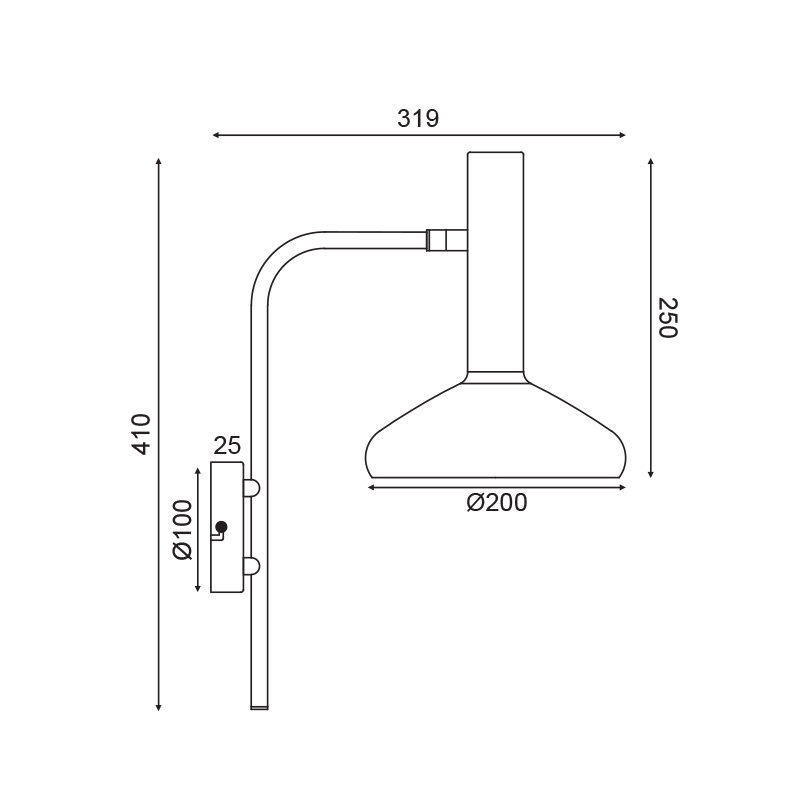 Απλίκα Τοίχου Aca Sherlock Ar4181W41Bb Brass Home Φωτιστικά Spitishop