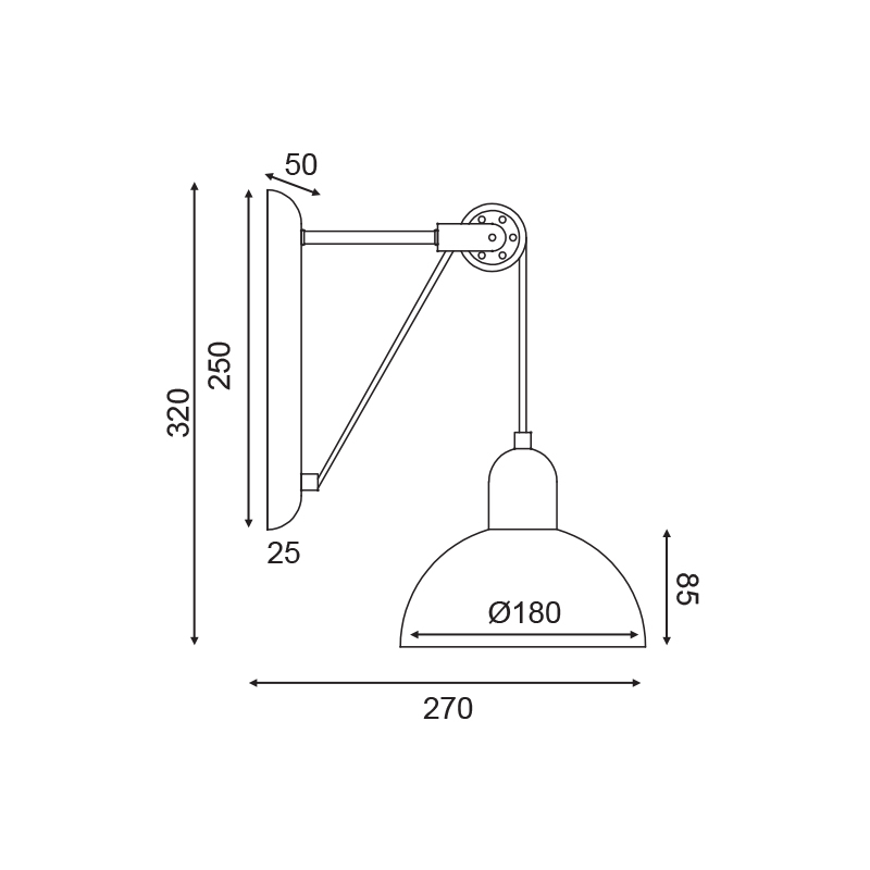 Απλίκα Τοίχου Aca Cezanne Eg5791W26G Grey Home Φωτιστικά Spitishop