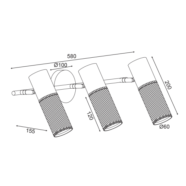 Σποτ Τρίφωτο Aca Alcatraz OD603S58BK Black