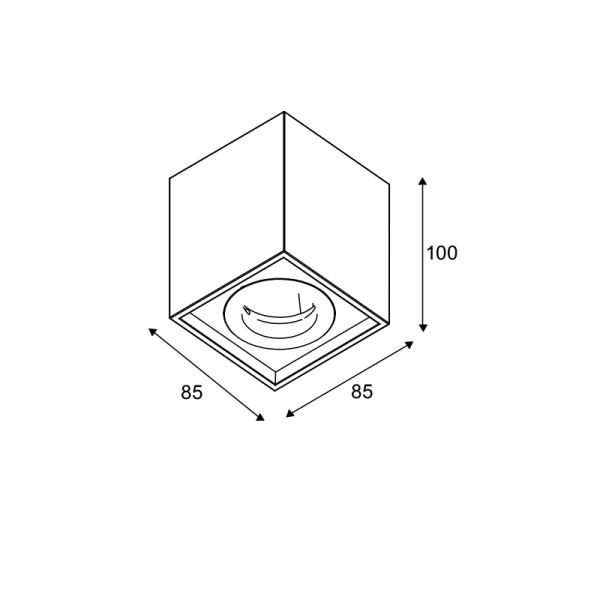 Σποτ Μονόφωτο Aca Monte MK131S10R Cement