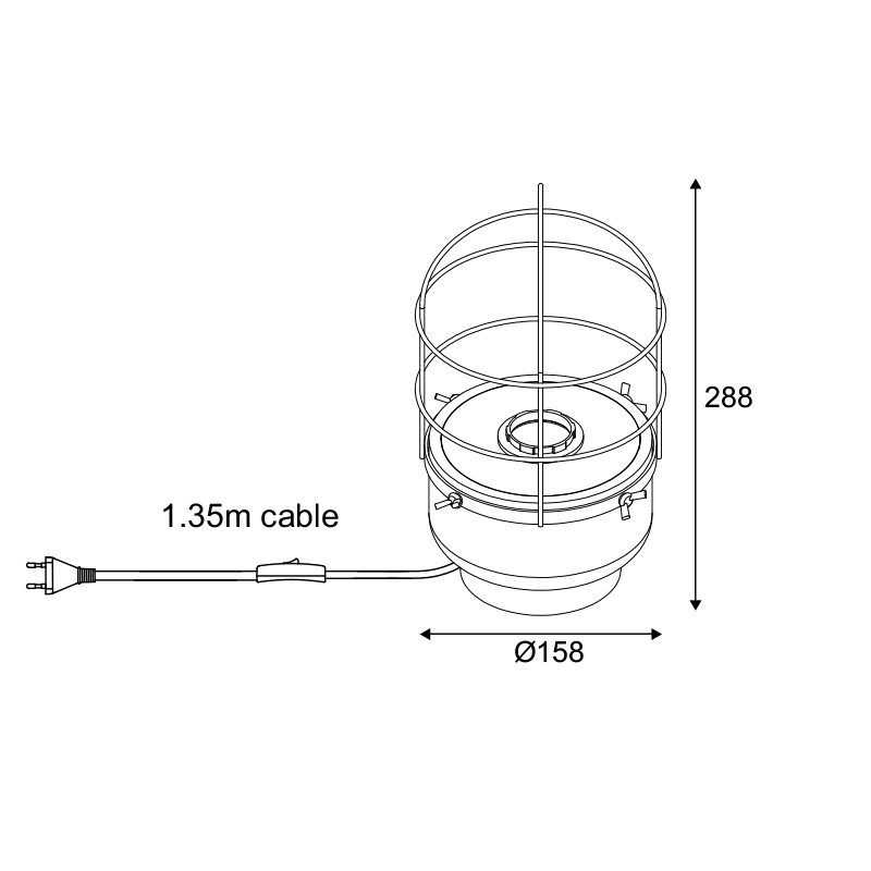 Πορτατίφ Aca Epoque Mk331T16Rb Cement Home Φωτιστικά Επιτραπέζια Spitishop
