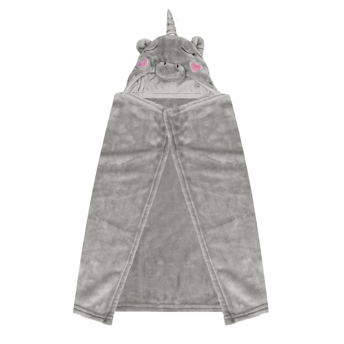 Κουβέρτα Fleece Με Κουκούλα Makis Tselios Baby Monocer Grey 151608