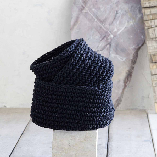Καλάθι Αποθήκευσης (Φ28x15) Nima Panier Black