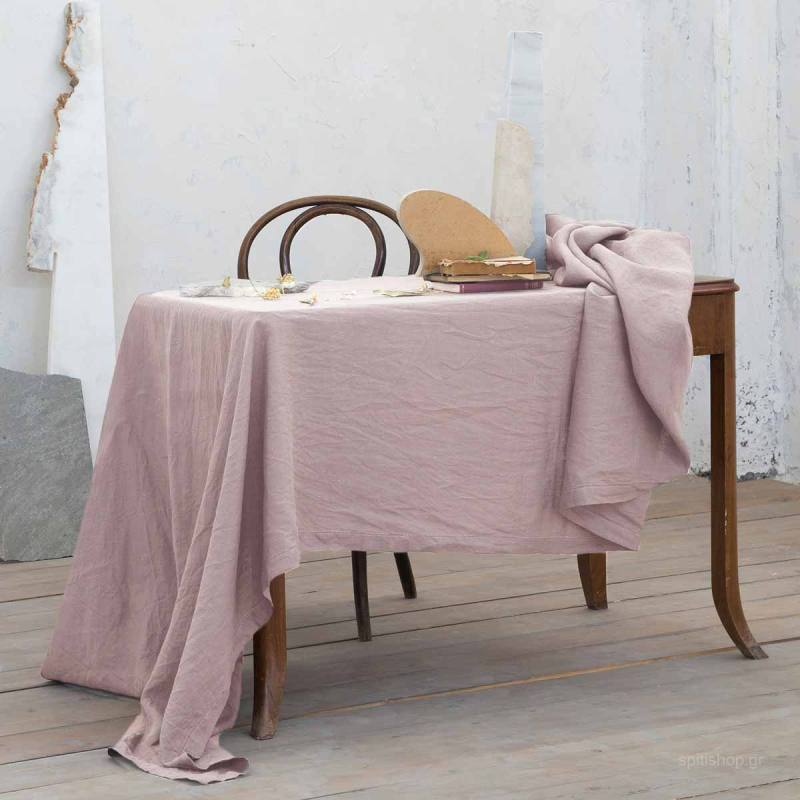 Τραπεζομάντηλο (150x220) Nima Dining Linho Dusty Pink