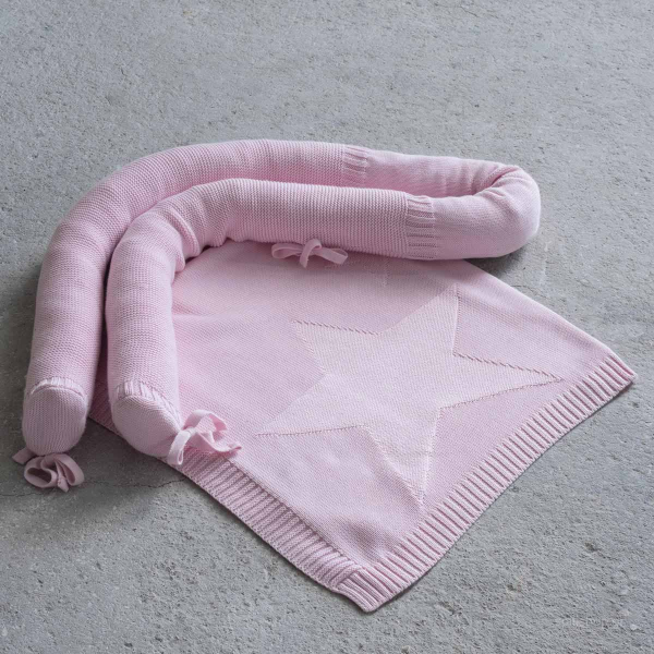 Προστατευτικό Μαξιλάρι + Κουβέρτα Λίκνου (Σετ) Nima Baby Hoodoo Pink