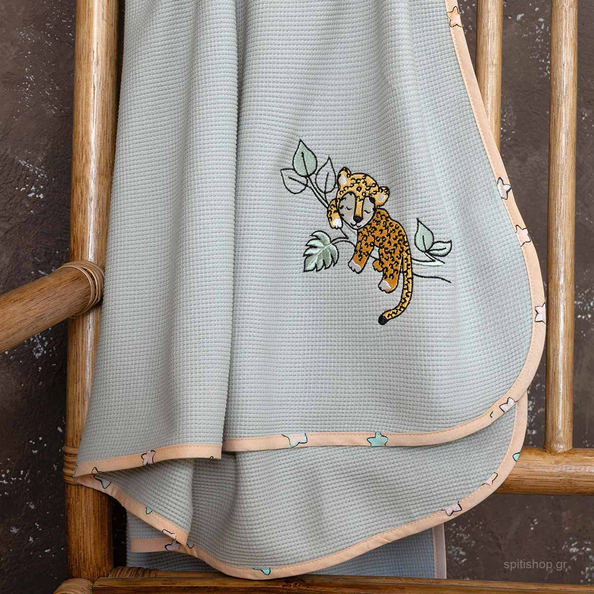 Κουβέρτα Πικέ Κούνιας (110×140) Nima Baby Sleepy Panther 171765