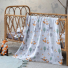 Κουβέρτα Μουσελίνα Κούνιας (100×140) Nima Baby Woody