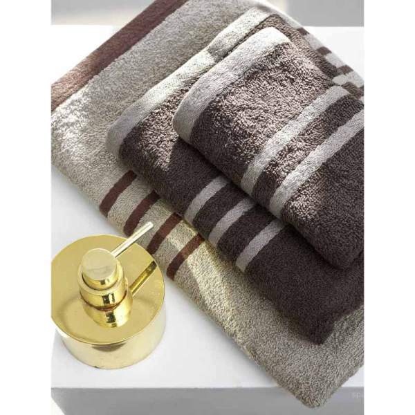 Πετσέτες Μπάνιου (Σετ 3τμχ) Palamaiki Towels Contrast Grey