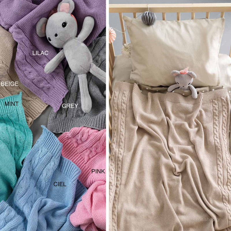 Κουβέρτα Πλεκτή Κούνιας (110x150) Palamaiki Taill