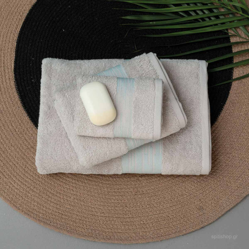 Πετσέτες Μπάνιου (Σετ 3τμχ) Palamaiki Towels Kayle Grey