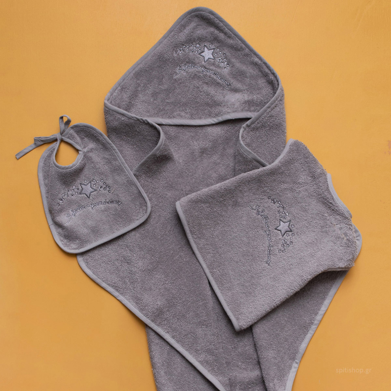 Βρεφικό Σετ Λουτρού Palamaiki Baby Joia 524 Grey