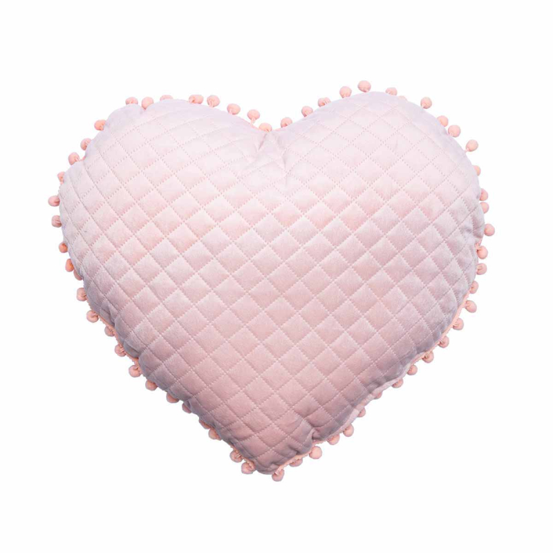 Διακοσμητικό Μαξιλάρι Βελουτέ (40x38) Palamaiki Elwin Καρδιά Rose