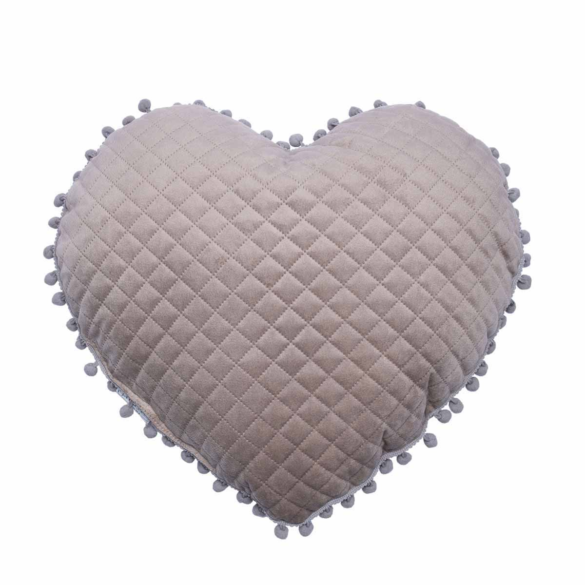 Διακοσμητικό Μαξιλάρι (40×38) Palamaiki Elwin Καρδιά Beige