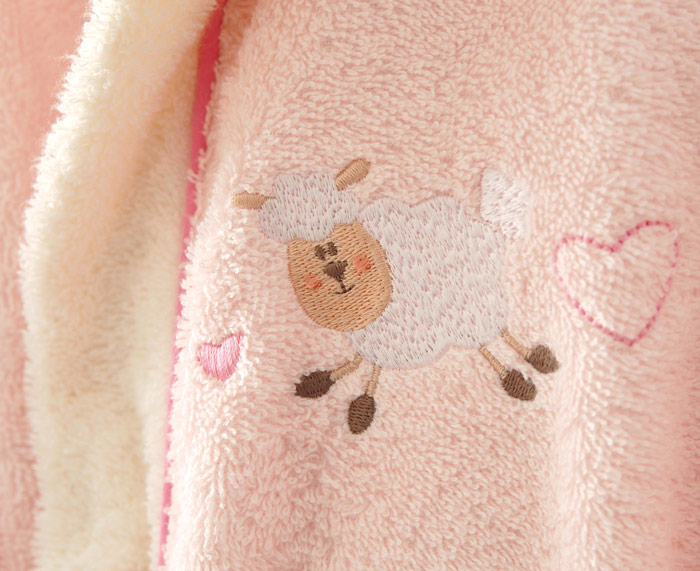 Βρεφικό Μπουρνούζι Rythmos Souzi Pink No1-2 Home Παιδικά Μπουρνούζια - Βρεφικά Spitishop