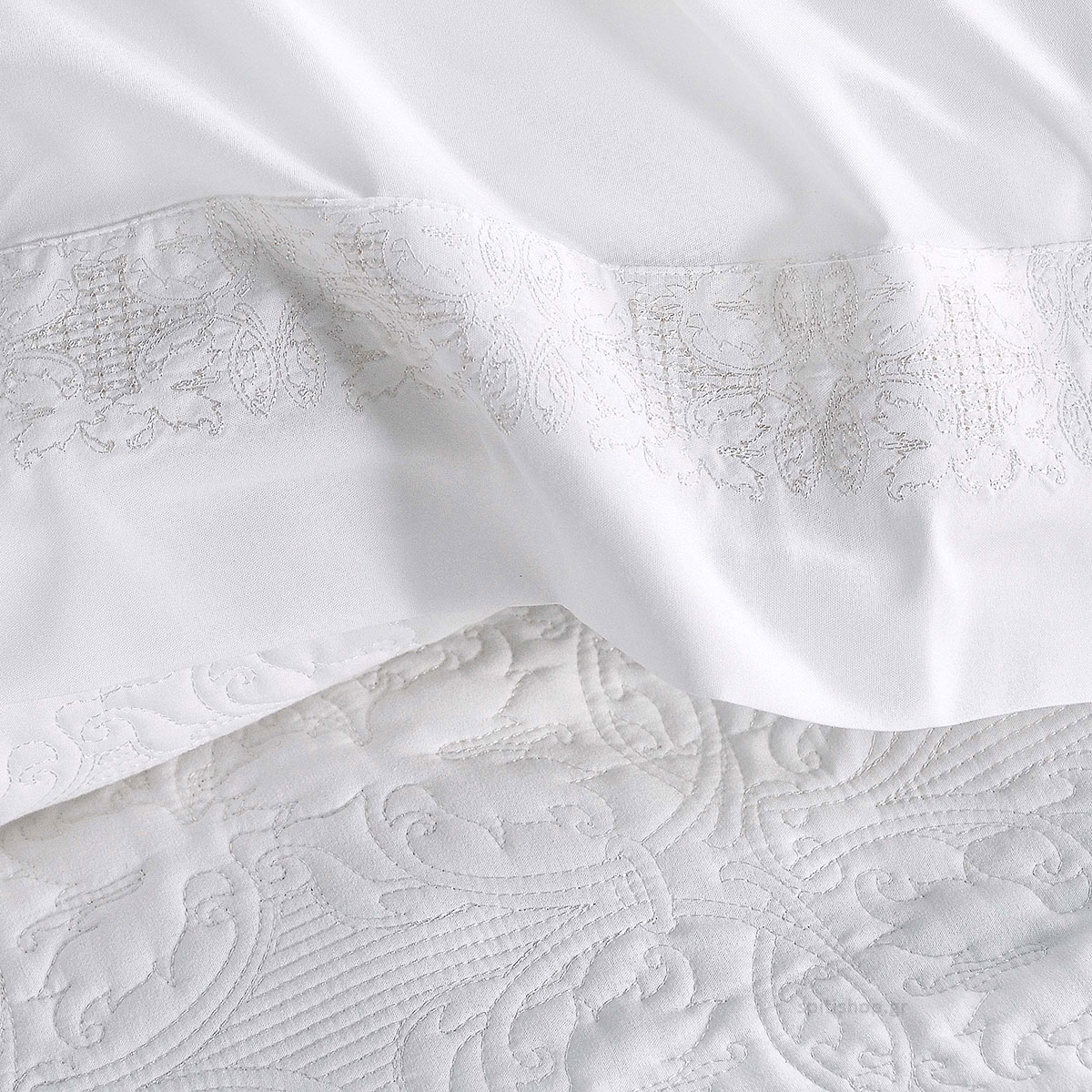 Νυφικό Κουβερλί (Σετ 235X250) Rythmos Irina White Home Λευκά Είδη Μόδα Γάμου Νυφικά Spitishop