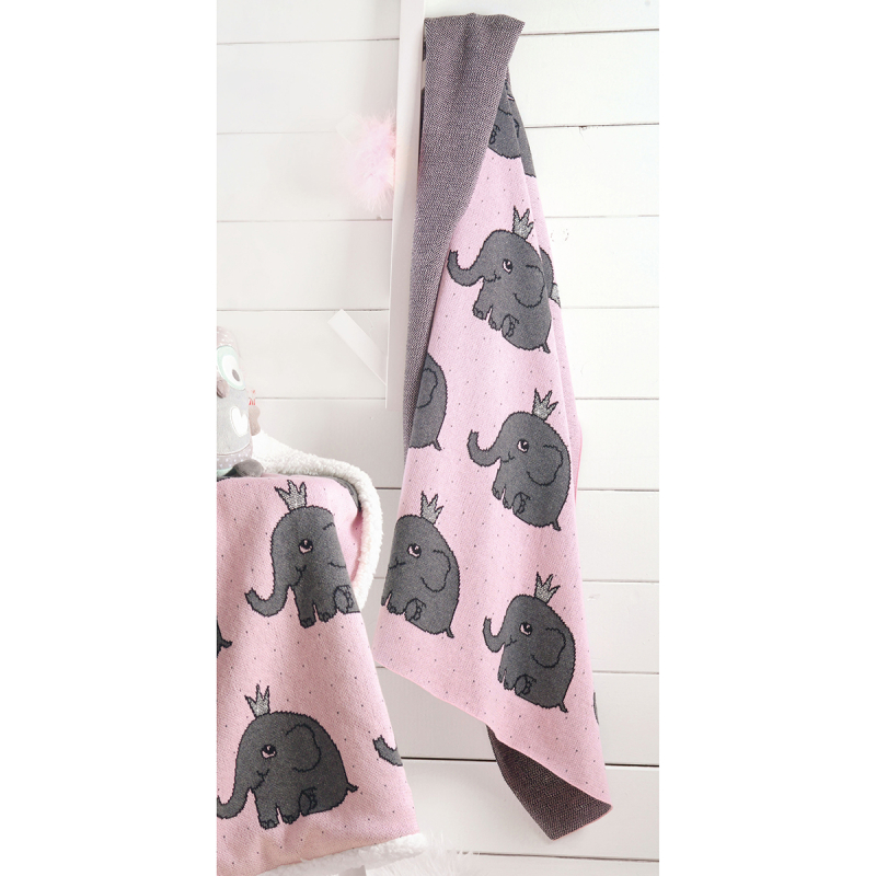 Κουβέρτα Πλεκτή Αγκαλιάς (80x100) Rythmos Elephant