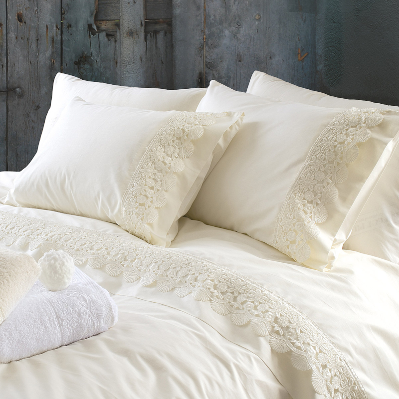 Νυφικά Σεντόνια (Σετ) Rythmos Olivine Ecru