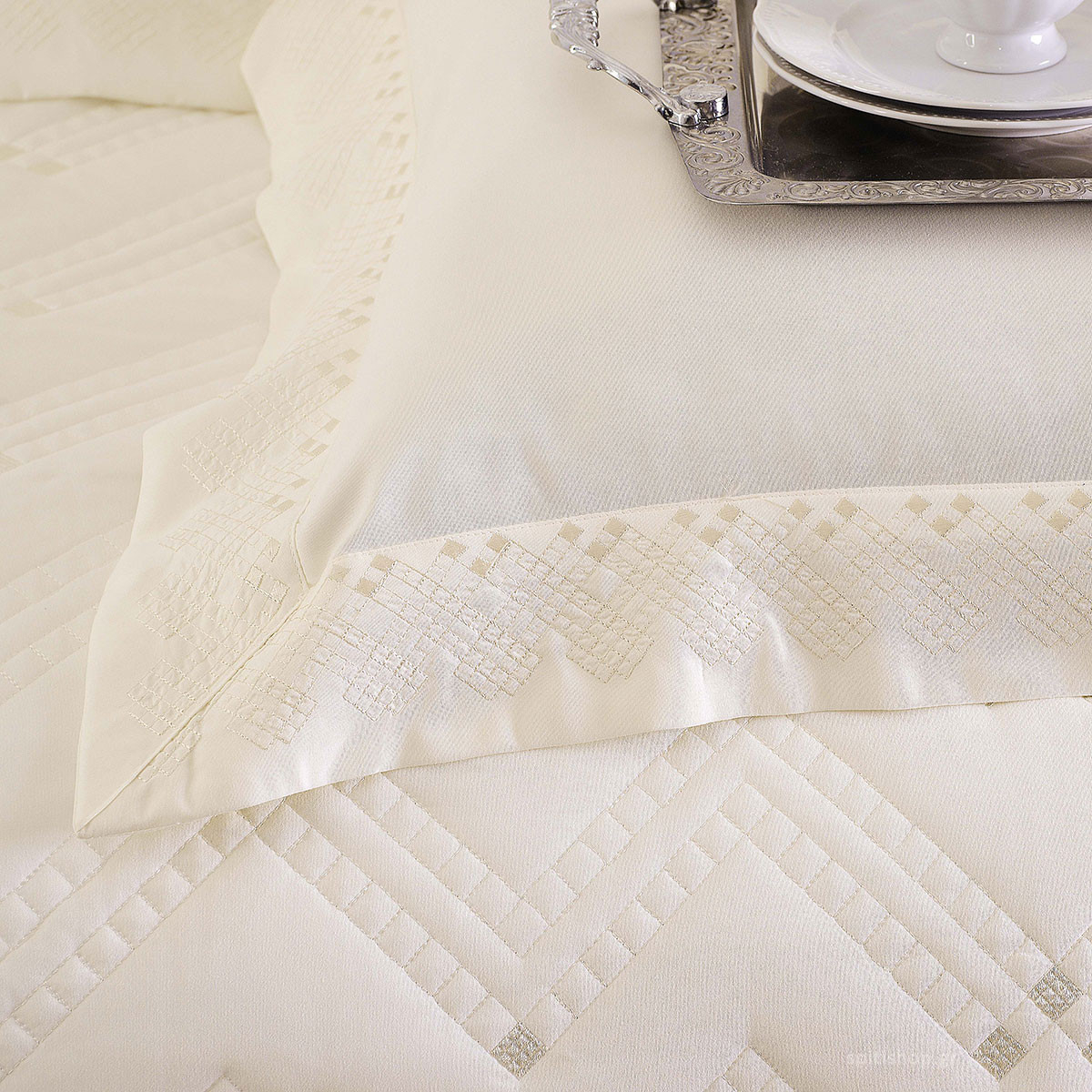 Νυφικό Κουβερλί (Σετ 235X250) Rythmos Lizzie Ecru Home Λευκά Είδη Μόδα Γάμου Νυφικά Spitishop