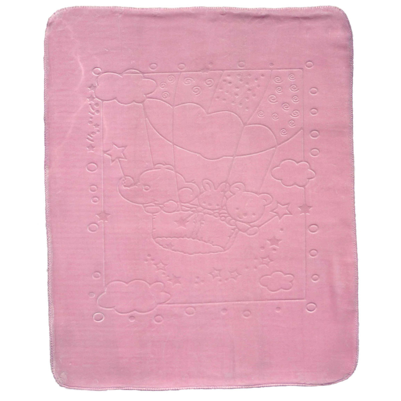 Κουβέρτα Βελουτέ Κούνιας Morven Baloon 1870 Pink