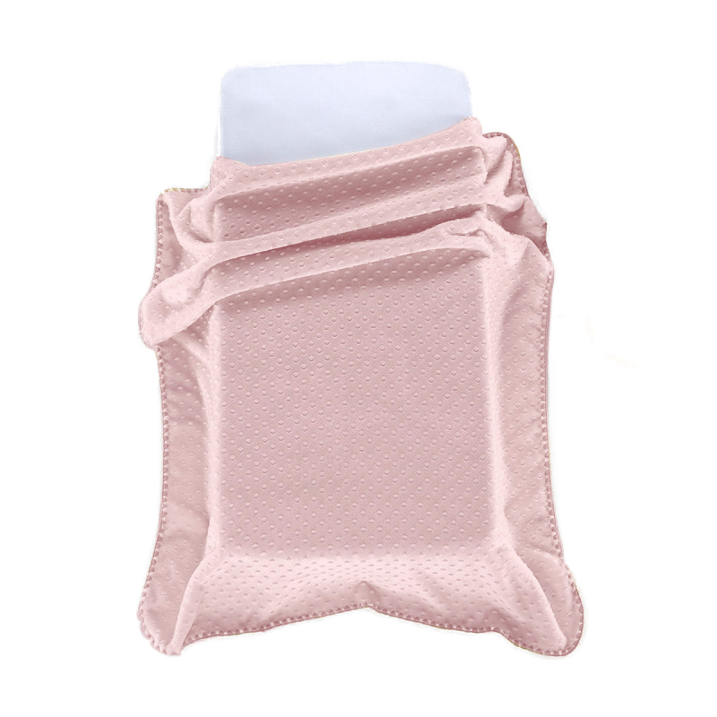 Κουβέρτα Βελουτέ Κούνιας (110x140) Morven Bubbles J61/14 Ροζ