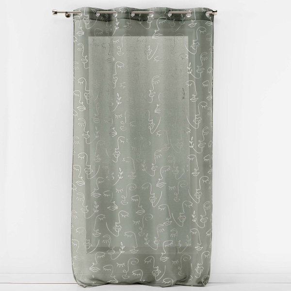 Κουρτίνα (140x240) Με Τρουκς L-C Arty Line Voilage Khaki 1626850