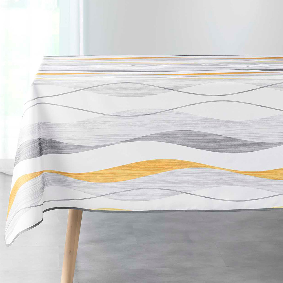 Αλέκιαστο Τραπεζομάντηλο (150X240) L-C Ondulys Jaune 1722849 Home Λευκά Είδη Κουζίνας & Τραπεζαρίας Τραπεζομάντηλα Spitishop