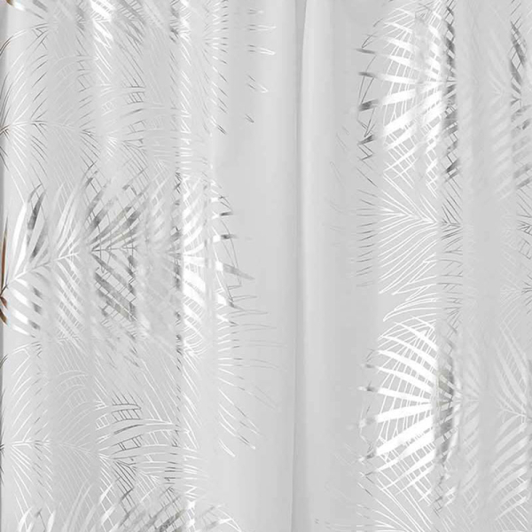 Κουρτίνα Μπάνιου (180x200) Με Κρίκους L-C Orbella Blanc/Argent 1801311