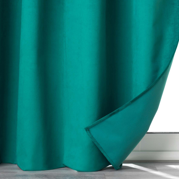 Κουρτίνα Συσκότισης Βελουτέ (135x260) Με Τρουκς L-C Velounight Emeraude 1609881