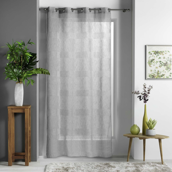 Κουρτίνα (140x280) Με Τρουκς L-C Ajourela Gris 1626637