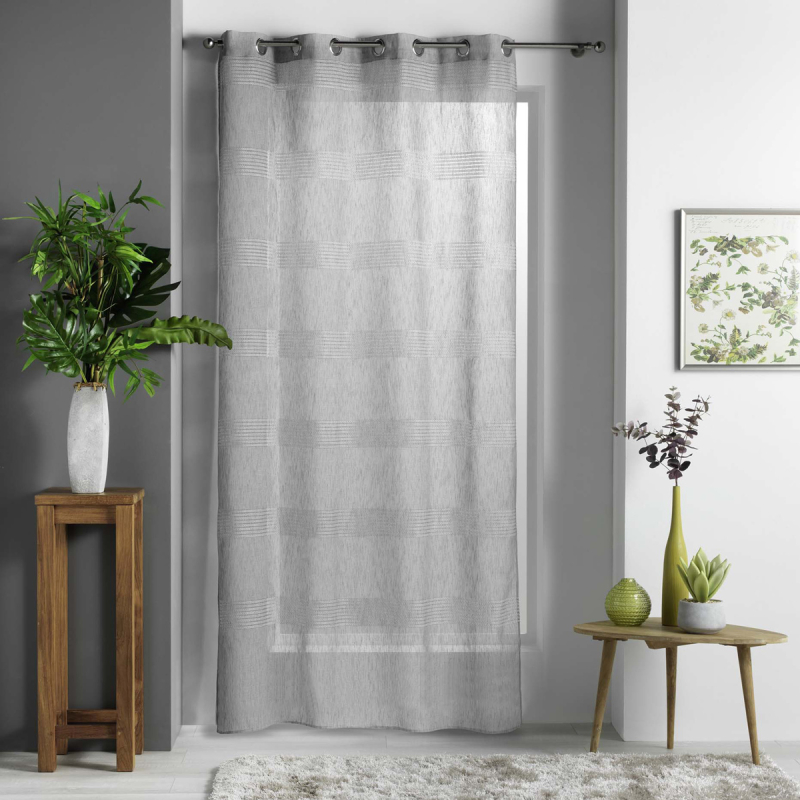 Κουρτίνα (140x280) Με Τρουκς L-C Ajourela Gris 1626637