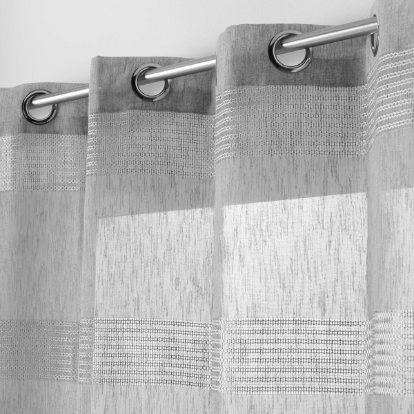 Κουρτίνα (140x280) Με Τρουκς L-C Ajourela Gris 1626637