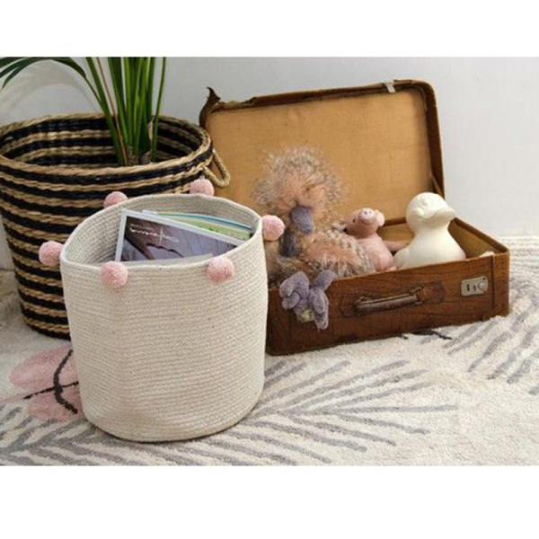 Καλάθι Αποθήκευσης (Φ30x30) Lorena Canals Bubbly Nat/Nude