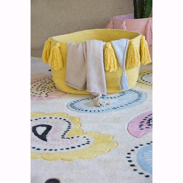 Καλάθι Αποθήκευσης (Φ45X30) Lorena Canals Tassels Yellow Home Οργάνωση & Αποθήκευση Βρεφικού - Παιδικού Spitishop