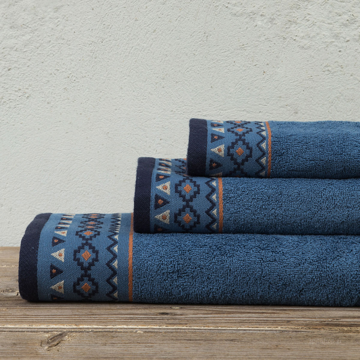 Πετσέτες Μπάνιου (Σετ 3τμχ) Kocoon Azura Blue